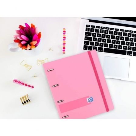 Oxford Europeanbinder Carpeta de Anillas 4x35mm Rosa Pastel con Recambio Oxford Europeanbinder Carpeta de Anillas 4x35mm Rosa Pastel con Recambio
